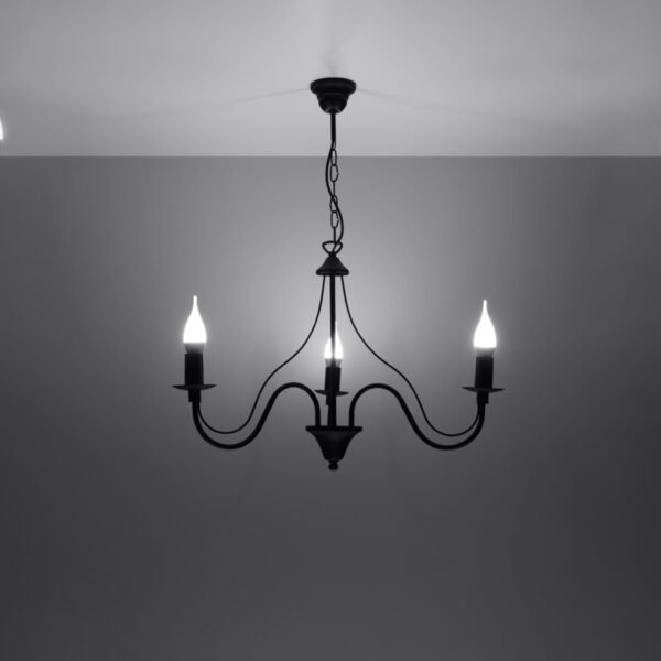 Chandelier Minerwa 3 Black Modern Chandeliers Great Lighting UK Ltd