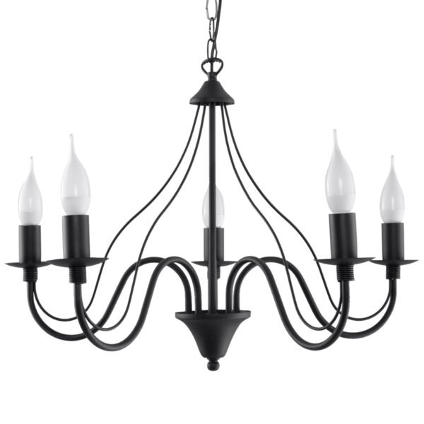 Chandelier Minerwa 5 Black Modern Chandeliers Great Lighting UK Ltd