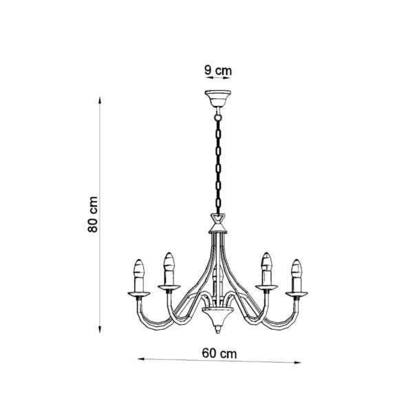 Chandelier Minerwa 5 Black Modern Chandeliers Great Lighting UK Ltd