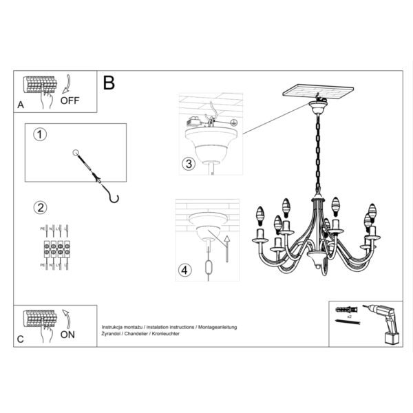 Chandelier Minerwa 5 Black Modern Chandeliers Great Lighting UK Ltd