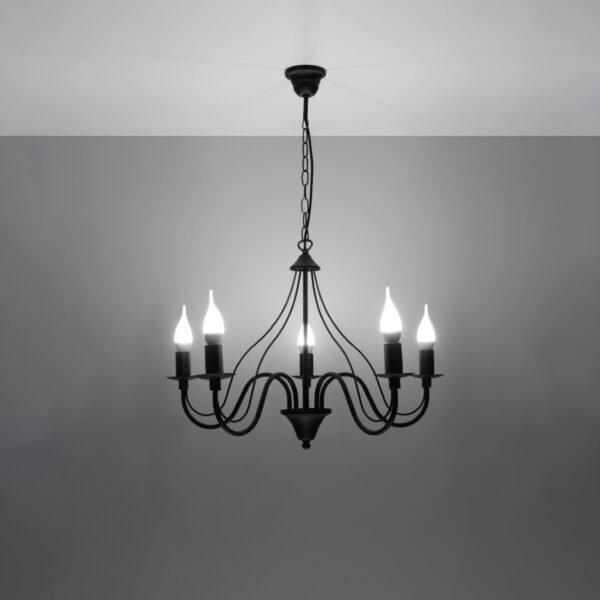 Chandelier Minerwa 5 Black Modern Chandeliers Great Lighting UK Ltd