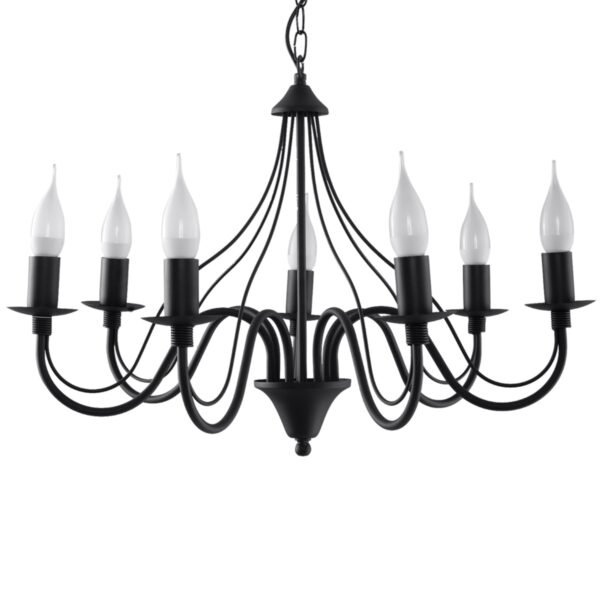 Chandelier Minerwa 7 Black Modern Chandeliers Great Lighting UK Ltd