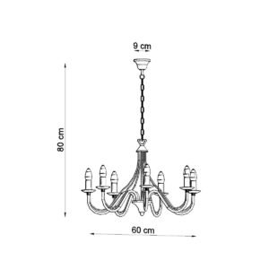 Chandelier Minerwa 7 Black Modern Hanging Chandeliers Great Lighting UK Ltd