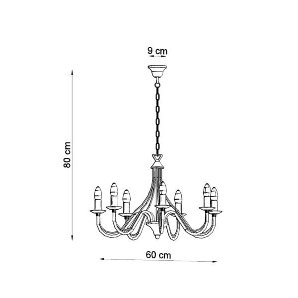 Chandelier Minerwa 7 Black Modern Chandeliers Great Lighting UK Ltd