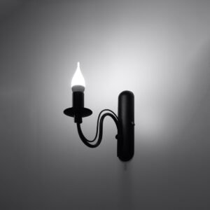 Wall Lamp Minerwa Black Single Wall Lights Great Lighting UK Ltd