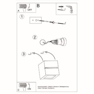 Wall Lamp Ceramic Leo Line Single Wall Lights Great Lighting UK Ltd