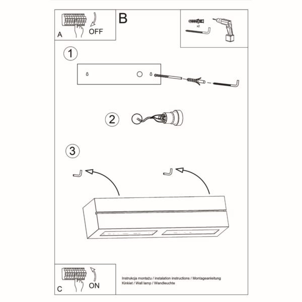 Wall Lamp Ceramic Vega Line Modern Indoor Wall Lights Great Lighting UK Ltd