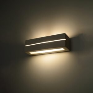 Wall Lamp Ceramic Vega Line Box Wall Lights Great Lighting UK Ltd