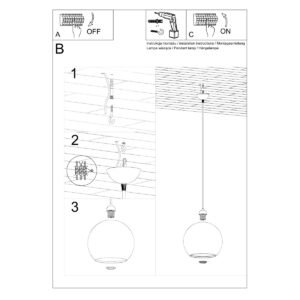 Pendant Lamp Ball Transparent Modern Single Pendants Great Lighting UK Ltd