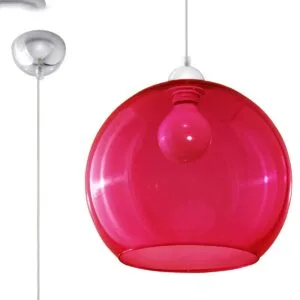 Ball Pendant Light - Red Coloured Ceiling Lights Great Lighting UK Ltd