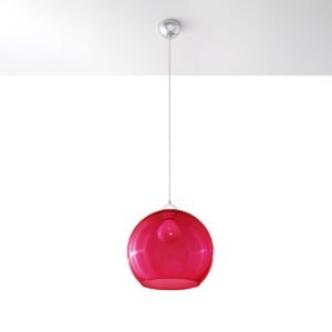 Pendant Lamp Ball Red Modern Single Pendants Great Lighting UK Ltd