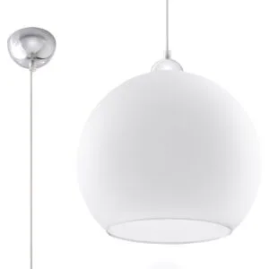 Ball Pendant - White Glass and Globe Lights Great Lighting UK Ltd