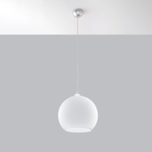 Pendant Lamp Ball White Modern Single Pendants Great Lighting UK Ltd