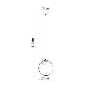 Pendant Lamp Ugo 20 White / Chrome Modern Single Pendants Great Lighting UK Ltd