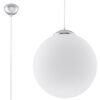 Pendant Lamp Ugo 30 White / Chrome Modern Single Pendants Great Lighting UK Ltd