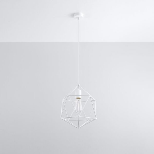 Pendant Lamp Gaspare White Single Pendants Great Lighting UK Ltd