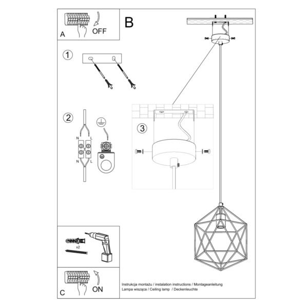 Pendant Lamp Gaspare Black - Image 5