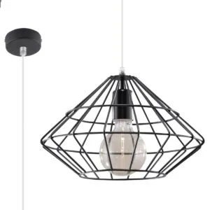 Umberto Pendant - Black Dining Table Pendant Lights Great Lighting UK Ltd
