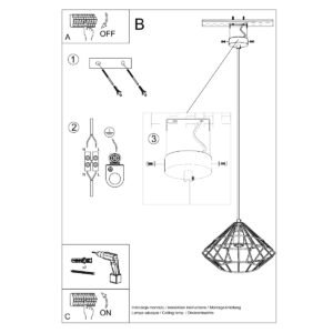 Pendant Lamp Umberto Black Modern Single Pendants Great Lighting UK Ltd