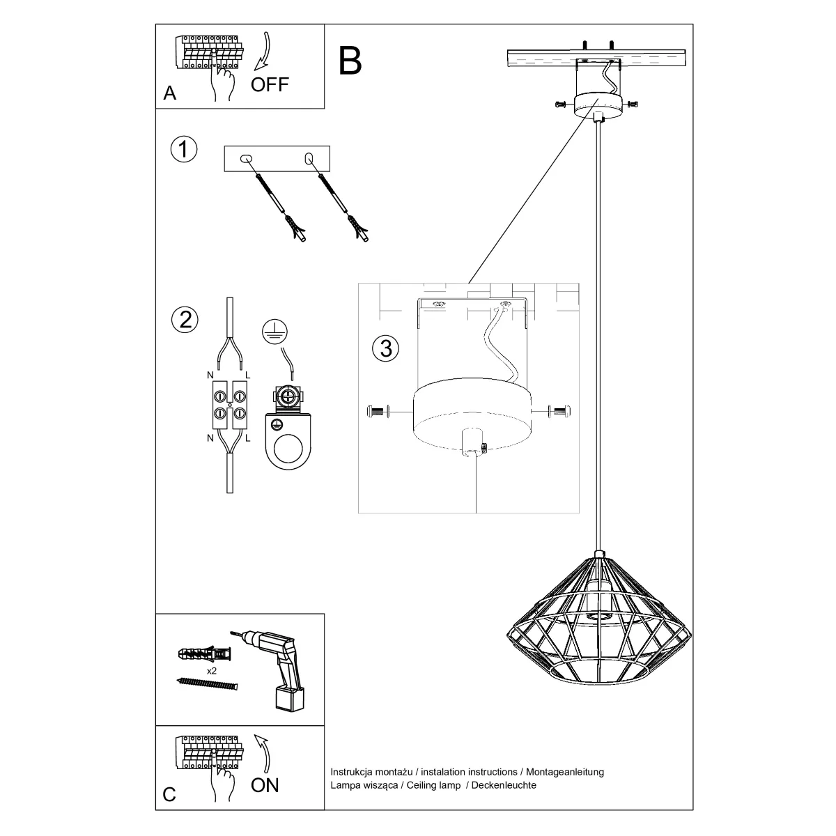 Umberto Pendant - Black Dining Table Pendant Lights Great Lighting UK Ltd