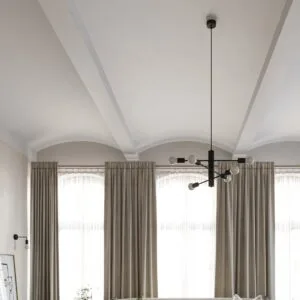 Multi Arm Ceiling Light Duomo Five Light Black Black Chandeliers Great Lighting UK Ltd