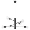 Multi Arm Ceiling Light Duomo Six Light Black Bedroom Chandelier Great Lighting UK Ltd