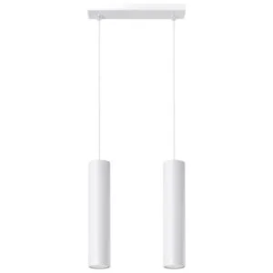 Lagos Twin Pendant Light - White Bar & Linear Pendant Lights Great Lighting UK Ltd