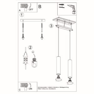 Pendant Lamp Lagos 2 White Multi Pendants Great Lighting UK Ltd