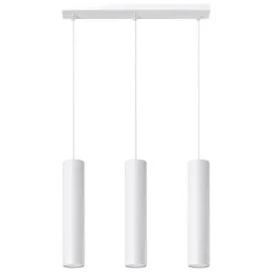 Lagos 3-Light Linear Pendant - White Bar & Linear Pendant Lights Great Lighting UK Ltd