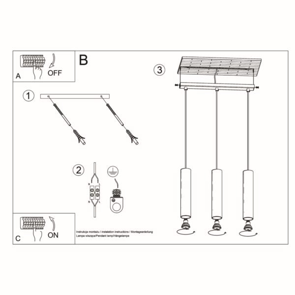 Pendant Lamp Lagos 3l White Modern Pendant Lights Great Lighting UK Ltd