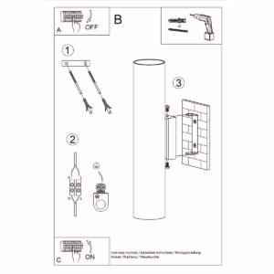 Wall Lamp Lagos White Double Wall Lights Great Lighting UK Ltd