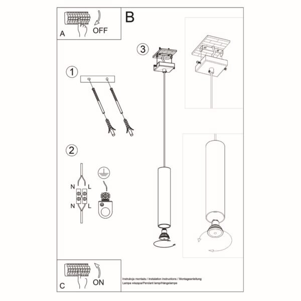 Pendant Lamp Lagos 1 Black Modern Pendant Lights Great Lighting UK Ltd