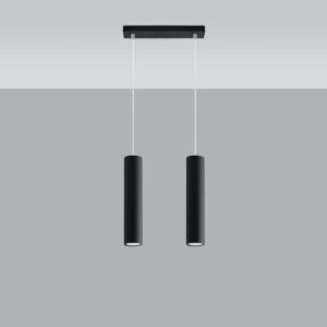 Pendant Lamp Lagos 2 Black Multi Pendants Great Lighting UK Ltd