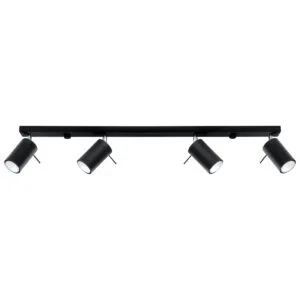 Ring Four Light Black Kitchen Spotlight Bar 4 Light Spotlights Great Lighting UK Ltd