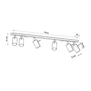 Ring Six Light White Kitchen Spotlight Bar 6 Light Spotlights Great Lighting UK Ltd
