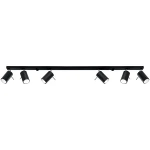 Ring Six Light Black Kitchen Spotlight Bar 6 Light Spotlights Great Lighting UK Ltd