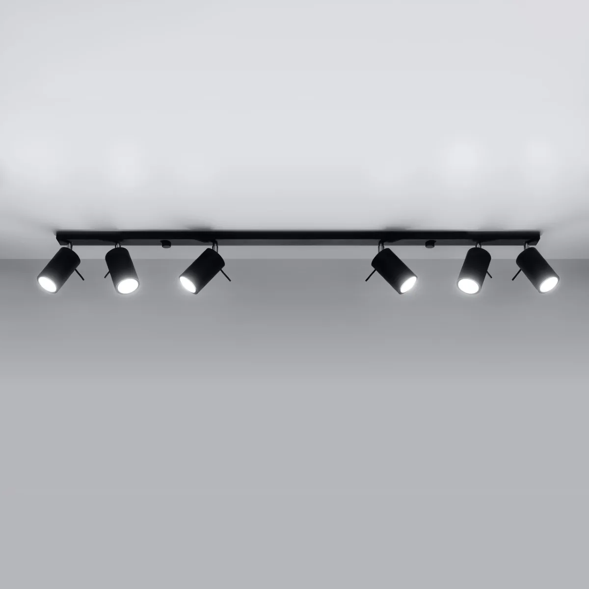 Ring Six Light Black Kitchen Spotlight Bar 6 Light Spotlights Great Lighting UK Ltd