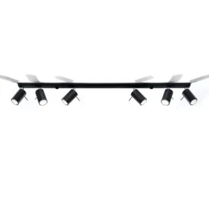 Ring Six Light Black Kitchen Spotlight Bar 6 Light Spotlights Great Lighting UK Ltd