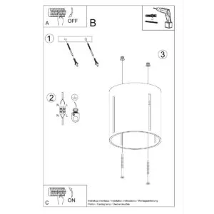 Inez Ceiling Light - White Modern Single Ceiling Lights Great Lighting UK Ltd
