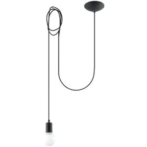 Edison Single Light Pendant - Black Minimalist Lighting Great Lighting UK Ltd