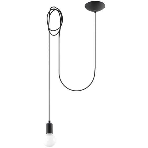 Pendant Lamp Edison 1 Black Modern Pendant Lights Great Lighting UK Ltd