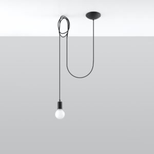 Pendant Lamp Edison 1 Black Modern Single Pendants Great Lighting UK Ltd