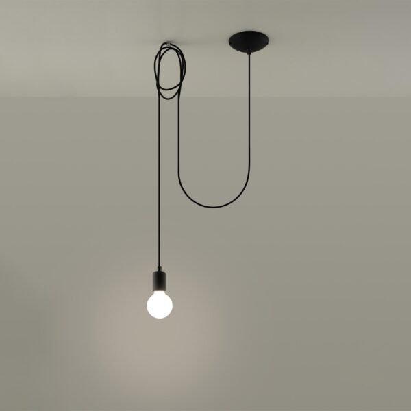 Pendant Lamp Edison 1 Black Modern Pendant Lights Great Lighting UK Ltd