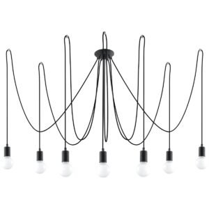 Chandelier Edison 7 Black Modern Chandeliers Great Lighting UK Ltd