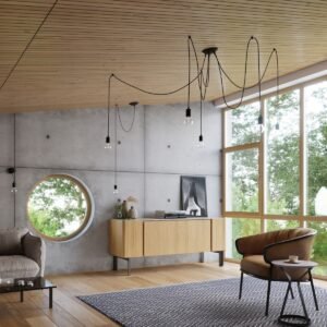 Chandelier Edison 7 Black Modern Hanging Chandeliers Great Lighting UK Ltd