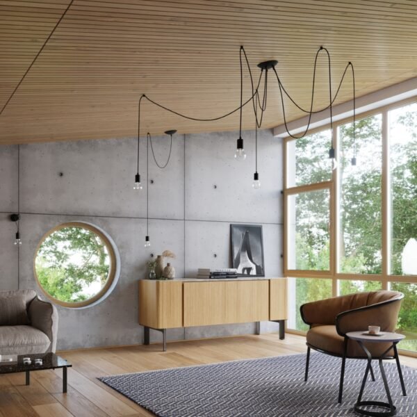 Chandelier Edison 7 Black Modern Chandeliers Great Lighting UK Ltd