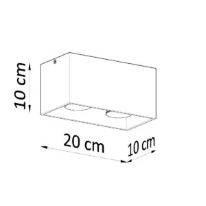 Quad Maxi Ceiling Downlight - Black 2 Light Spotlight Great Lighting UK Ltd