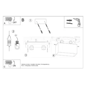 Quad Maxi Ceiling Downlight - Black 2 Light Spotlight Great Lighting UK Ltd