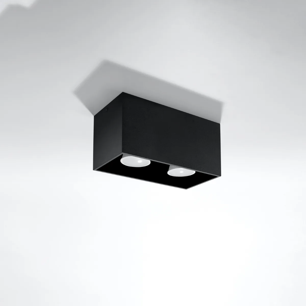Quad Maxi Ceiling Downlight - Black 2 Light Spotlight Great Lighting UK Ltd