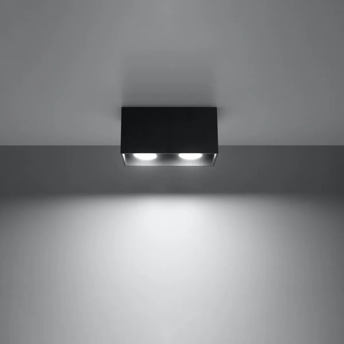 Quad Maxi Ceiling Downlight - Black 2 Light Spotlight Great Lighting UK Ltd